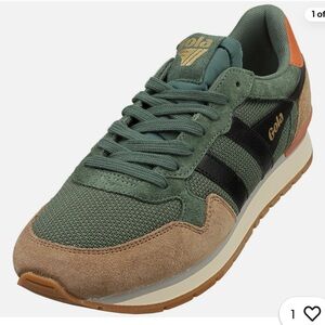 Gola Men's Green and Tan Sneakers
